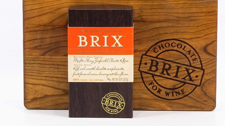 brix chocolate on wooden board