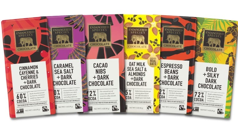 engangered species chocolate bars