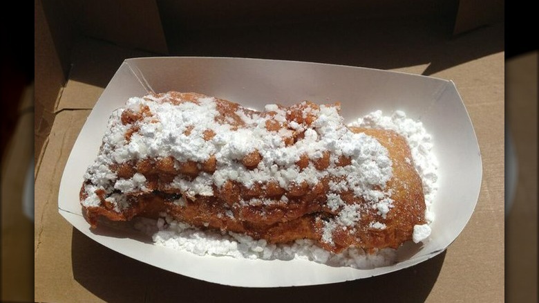 A deep fried Hershey bar