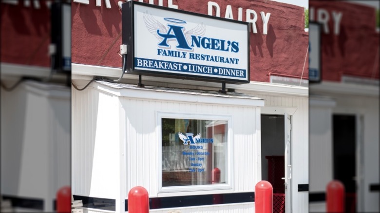 Angel's Restaurant exterior sign