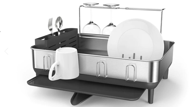 simplehuman kitchen dish drying rack