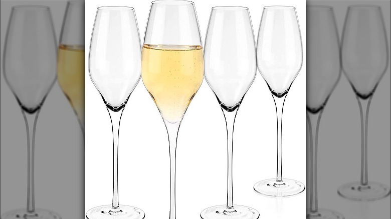 Luxbe crystal champagne glasses