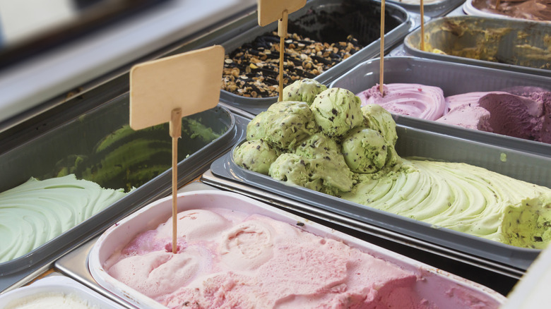 Tubs of ice cream