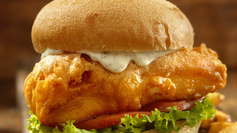 a fried fish sandwich