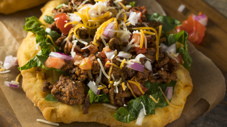 Native American fry bread tacos