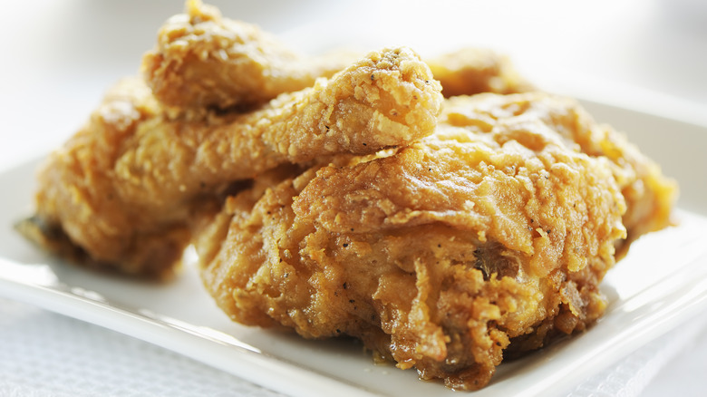 golden fried chicken pieces