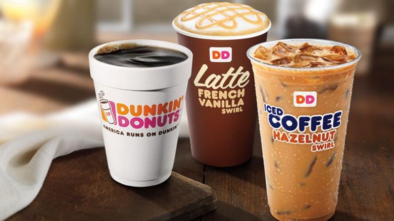 Coffee trio from Dunkin' Donuts