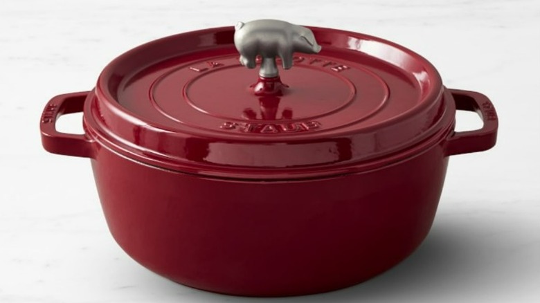 red cast iron dutch oven