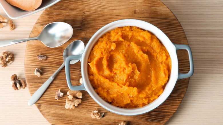 mashed sweet potato 