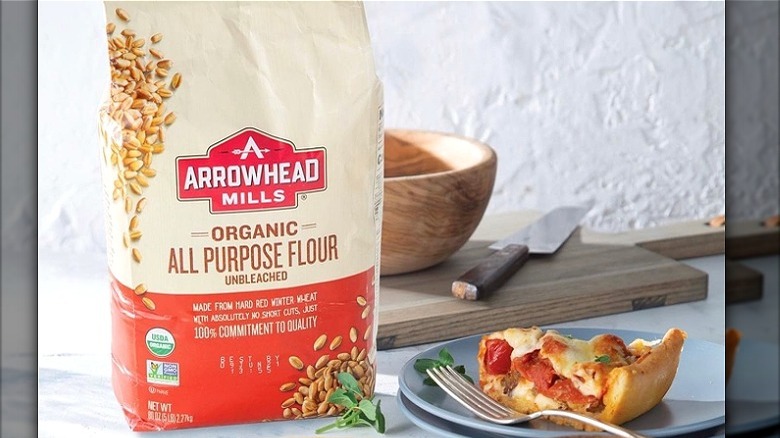 Arrowhead Mills flour pizza slice