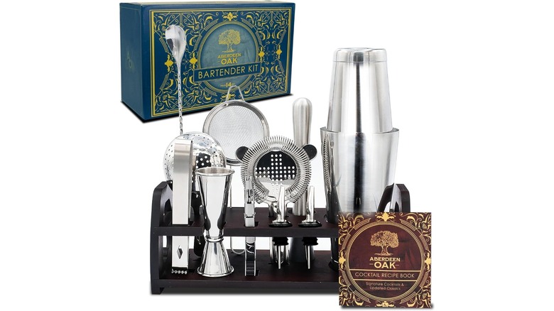 Silver cocktail kit