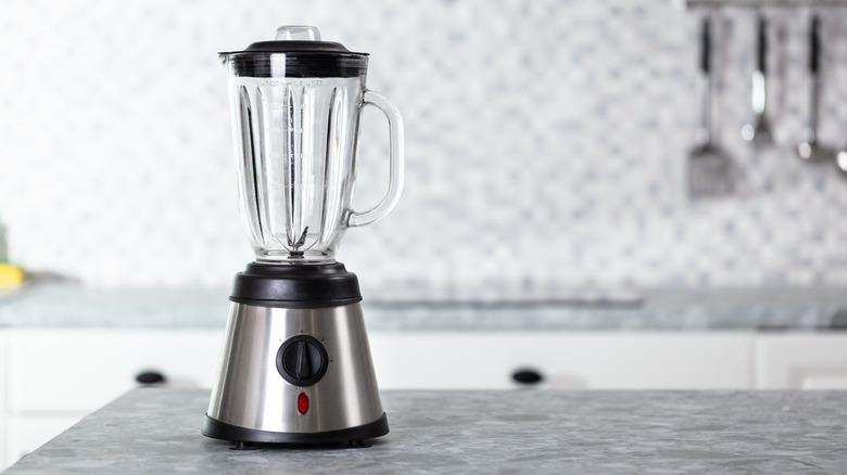 Blender on a kitchen counter