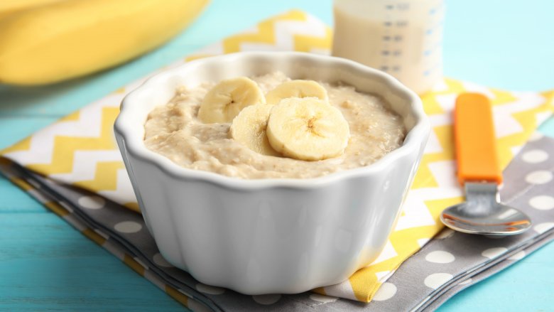 Bowl of baby oatmeal