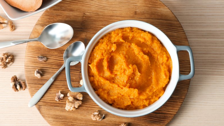 Mashed sweet potato