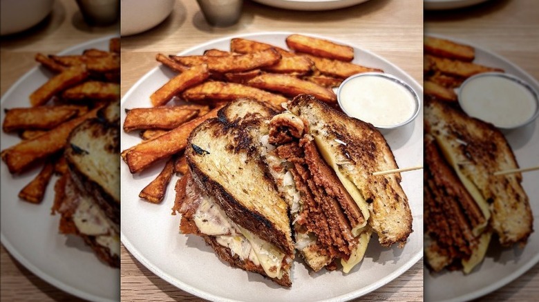 Vegan Reuben sandwich