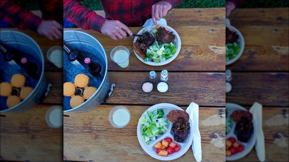 Wyoming: Pitchfork Fondue's fried chicken