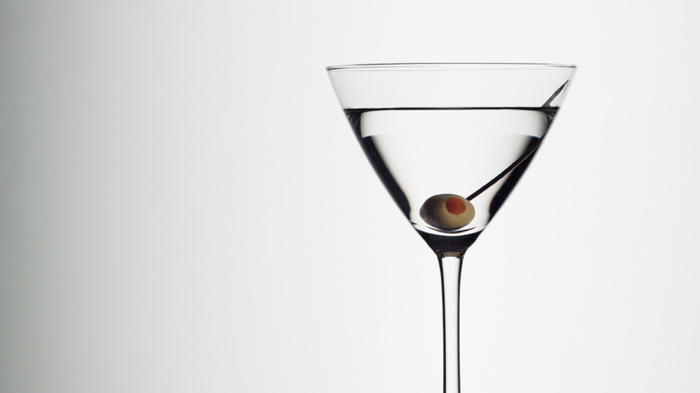 Classic gin martini cocktail