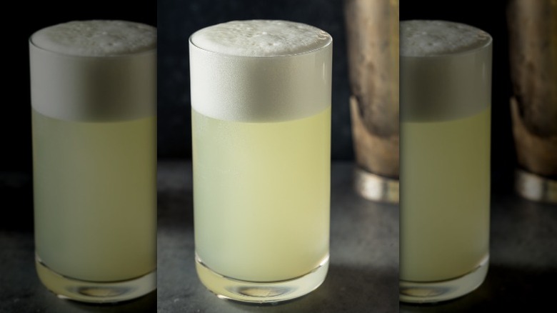 Gin fizz cocktail