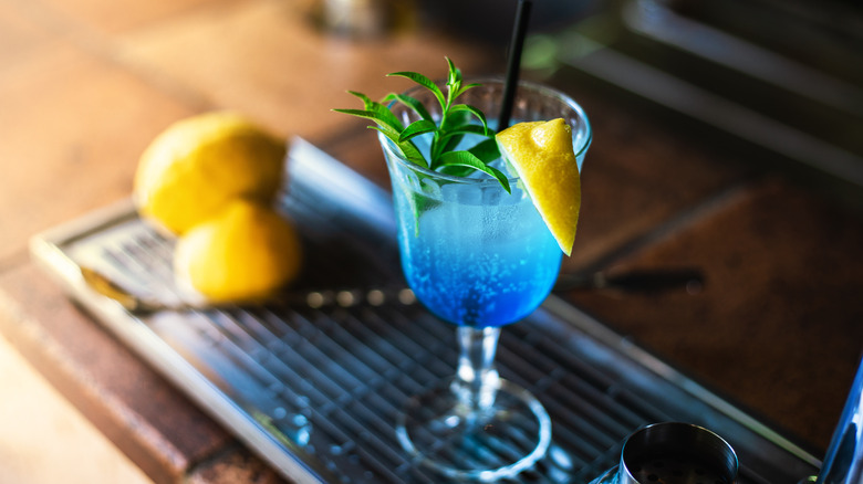 Bright cocktail with lemon verbena