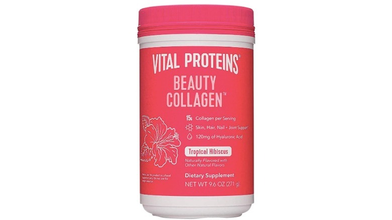 jar of hibiscus collagen powder