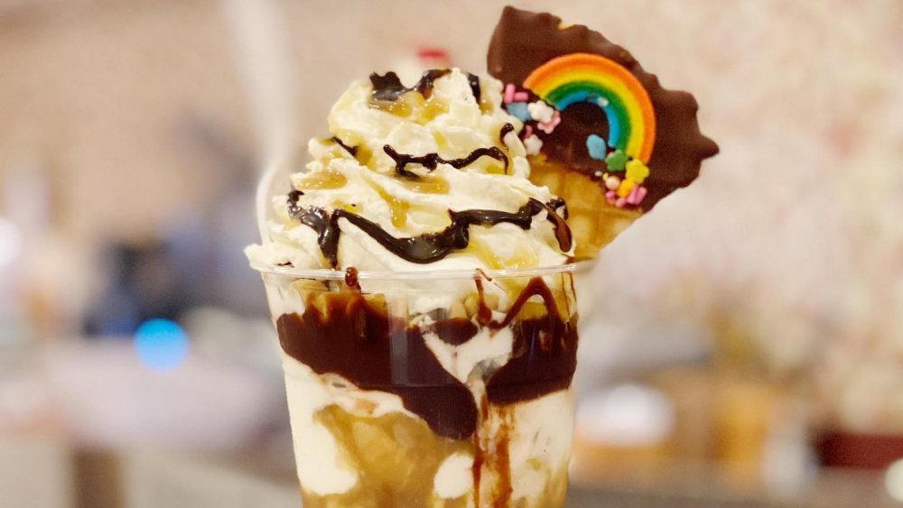 Lappert's Lava Tube Volcanic ice cream Sundae