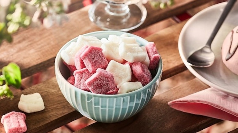 Bowl of sour Swedish candy