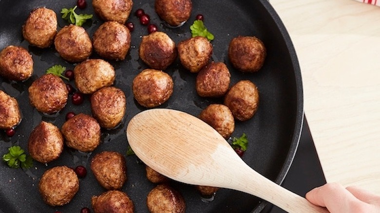 Ikea Swedish meatballs in pan