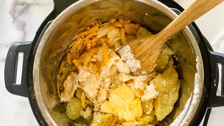 Potato back in Instant Pot for sauté cooking