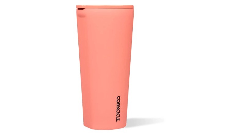 Corkcicle insulated tumbler in coral