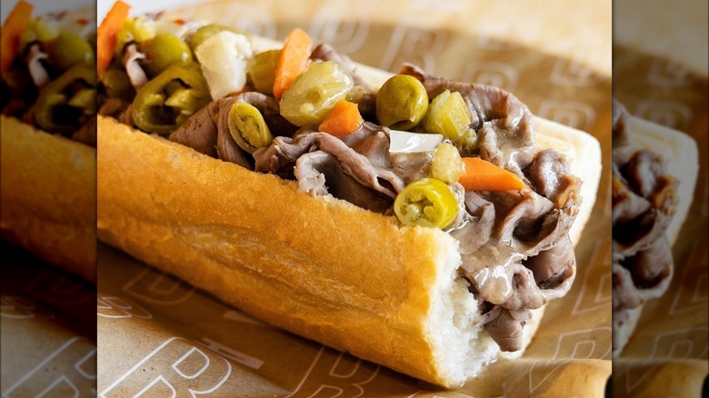 Buona Beef Italian beef sandwich