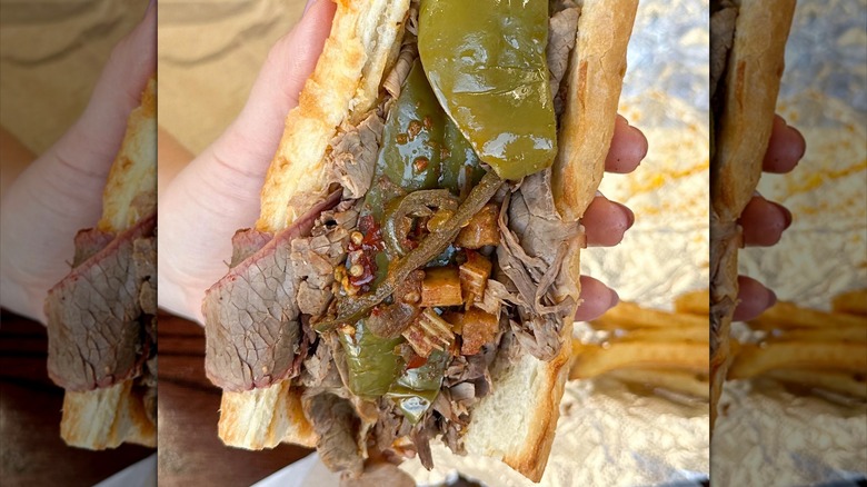 Novi's Beef Italian beef sandwich