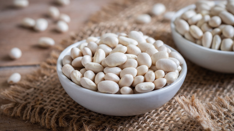 bowl of dried white beans