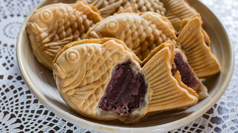 plate of Japanese taiyaki