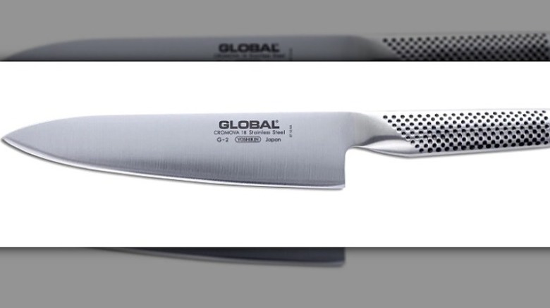 Japanese chef's knife made by Global 