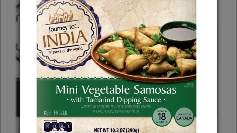 Frozen veggie samosa box