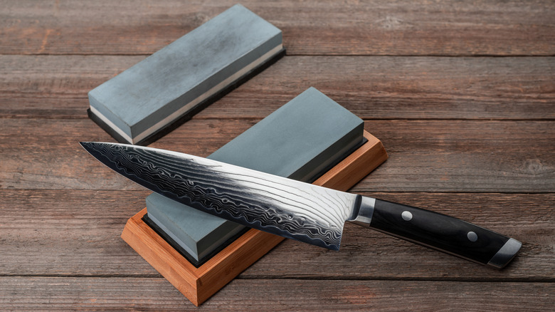 Chef knife and whetstones