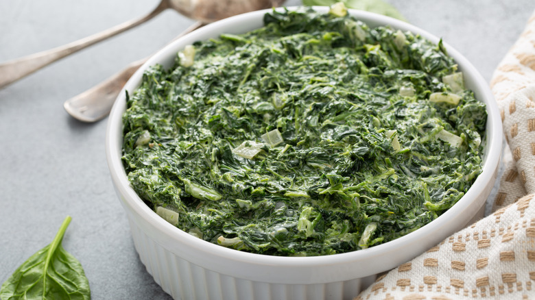 Creamed spinach