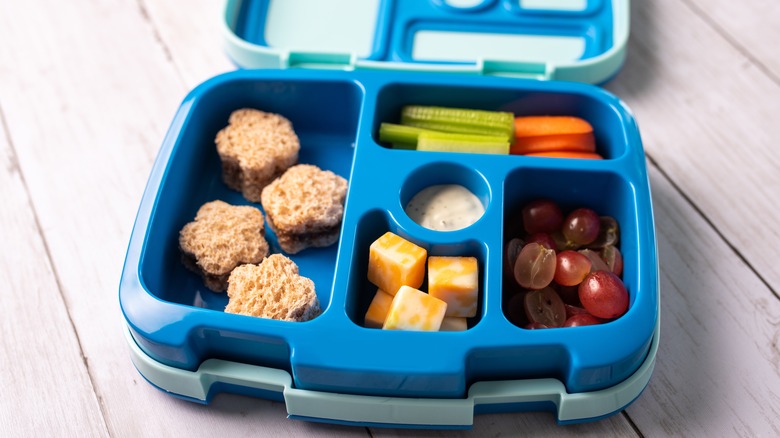 Food in kids lunch box