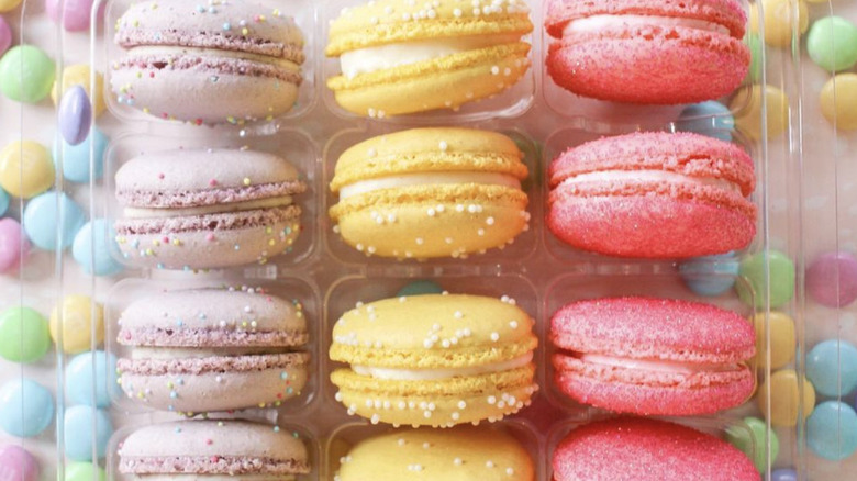 Macarooz macarons in spring colors