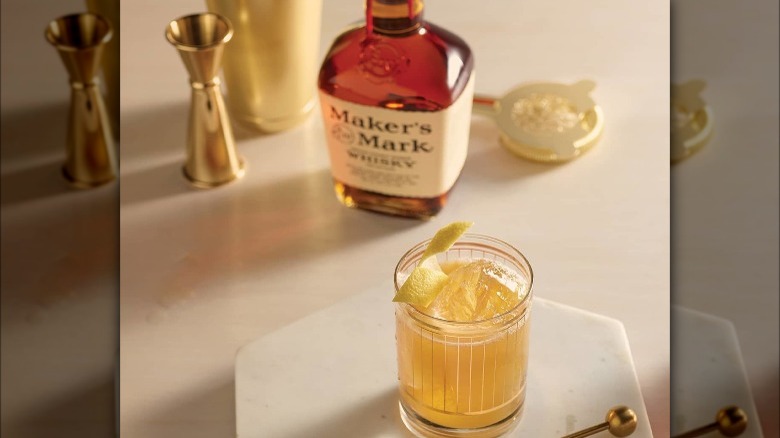 Gold Cocktail with maker's mark