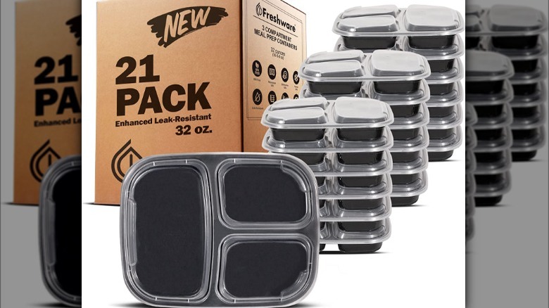 3-compartment meal prep containers