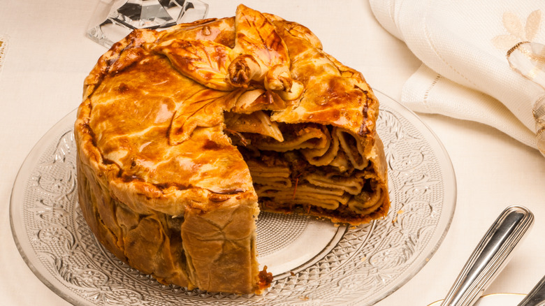 Timballo with fancy table setting