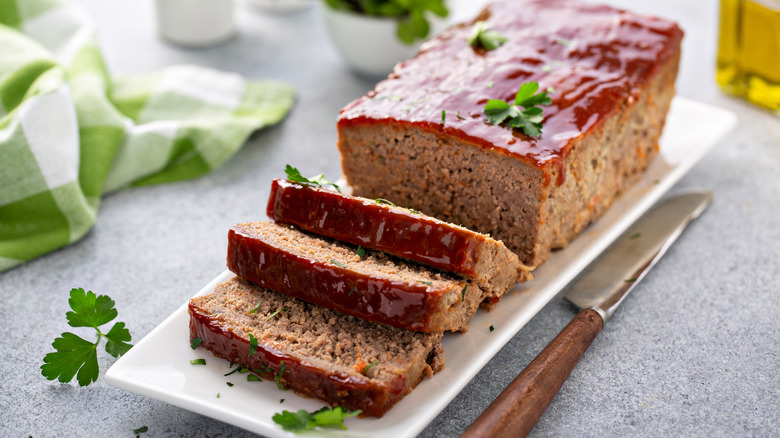 Meatloaf on a plate