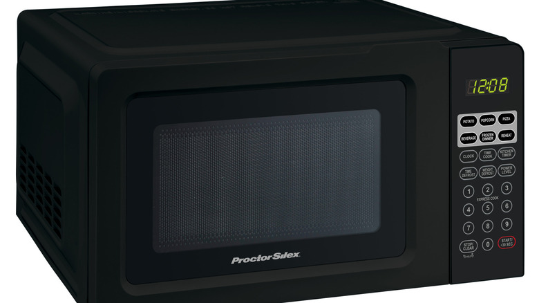 Black Proctor Silex Microwave on white background