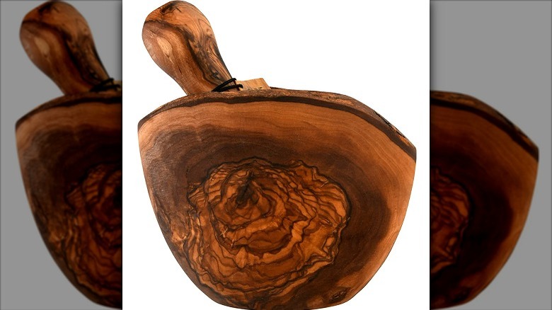 wooden mortar and pestle set