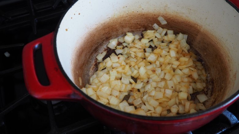 caramelized onions for Olive Garden's Zuppa Toscana