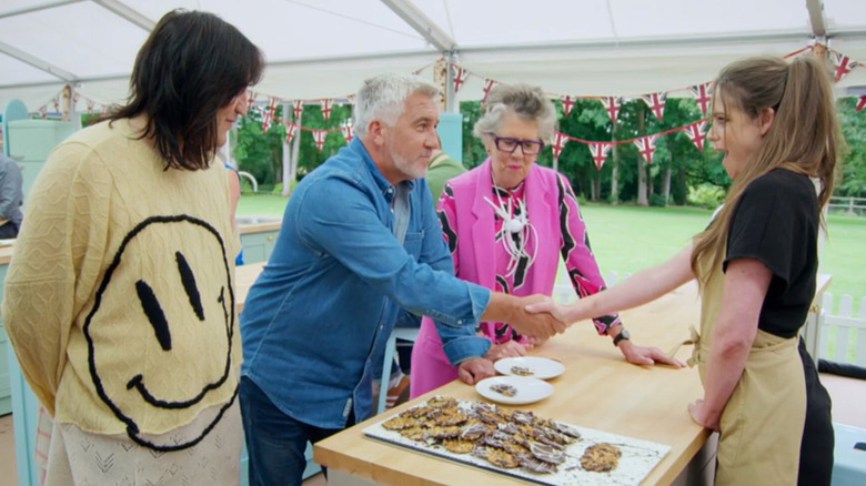 Lottie Bedlow receives a Paul Hollywood handshake