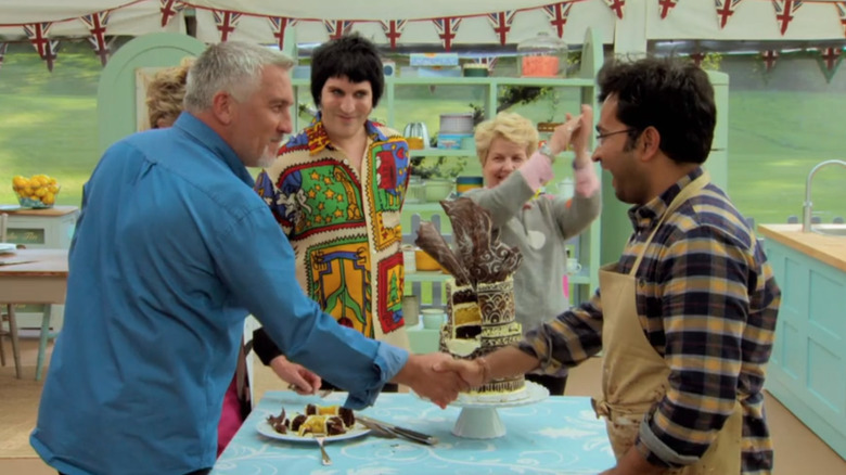 Rahul Mandal receives a Paul Hollywood handshake