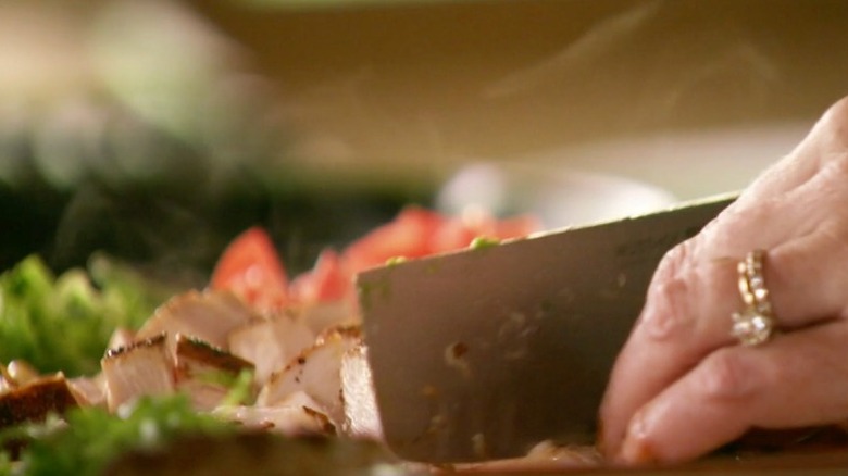 The Pioneer Woman chopping food