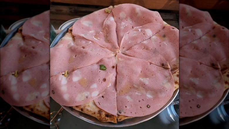 mortadella pizza from ops